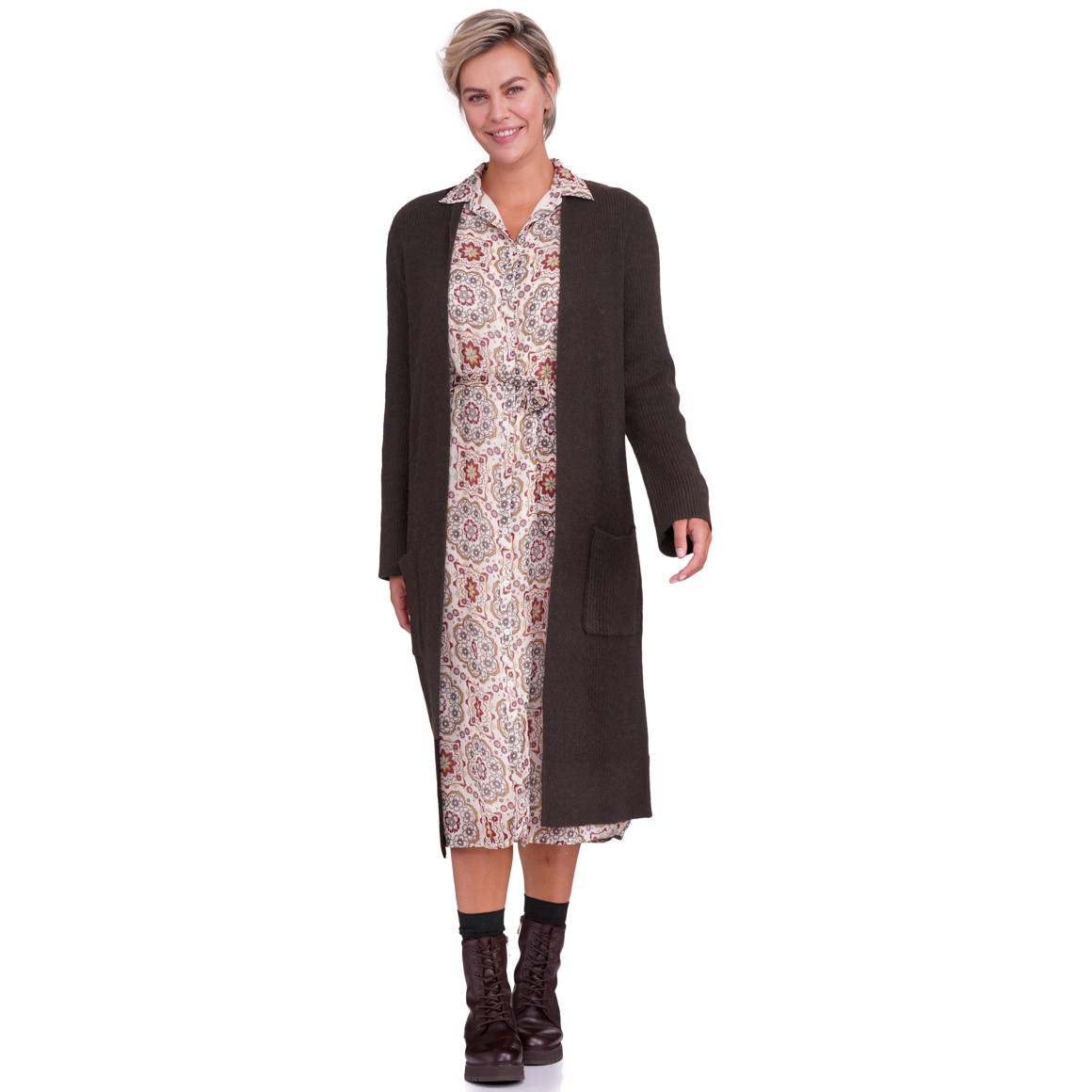 Damen Strickjacke im Long-Style