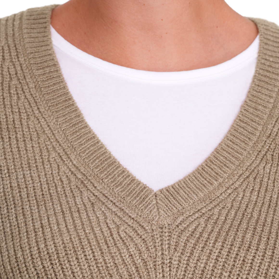 Damen Strickpullover mit V-Ausschnitt