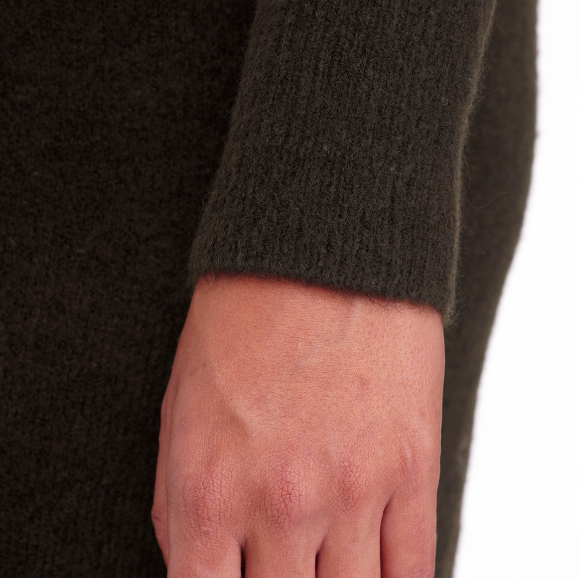 Dames gebreide jurk met col