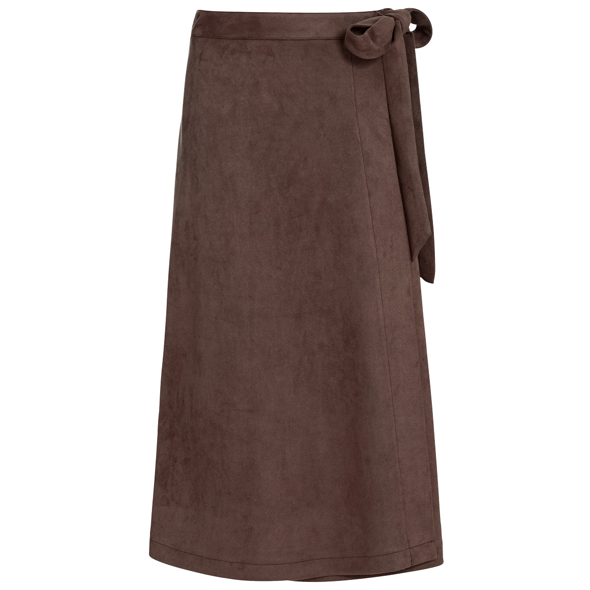 Dames wikkelrok in suède look