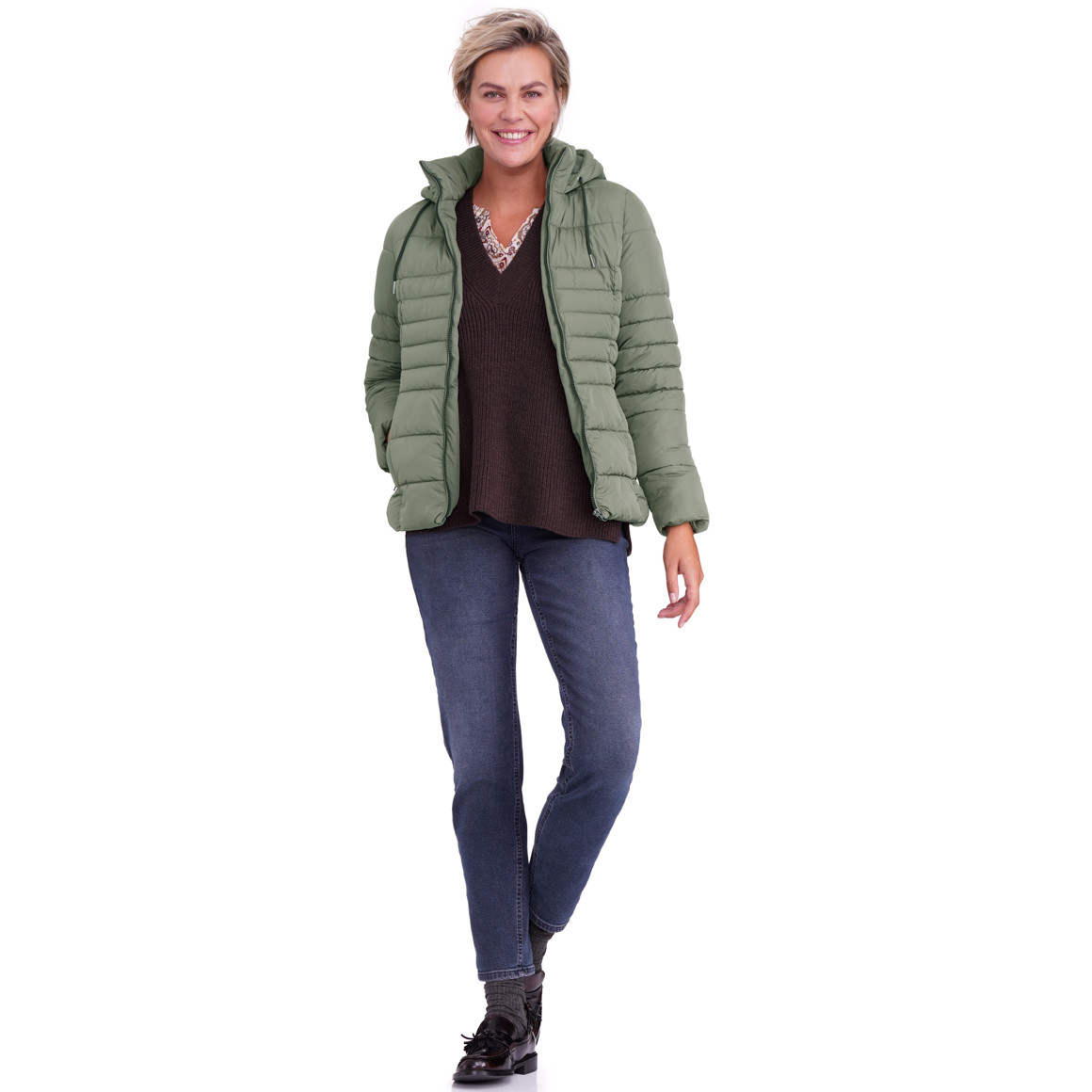 Damen Steppjacke mit Kapuze