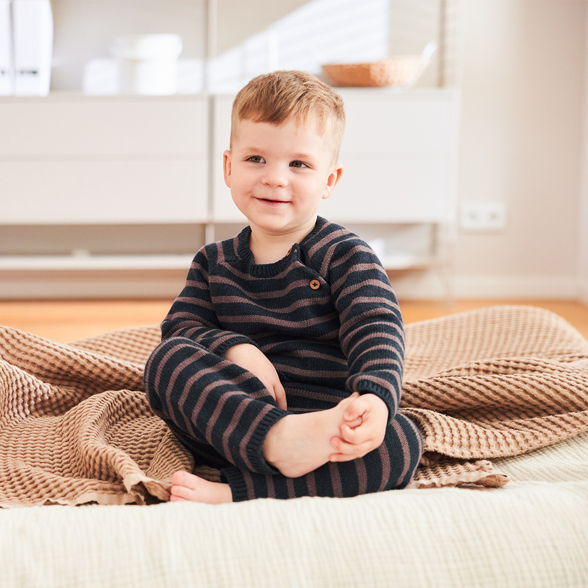 Gebreide babybroek van biologisch katoen