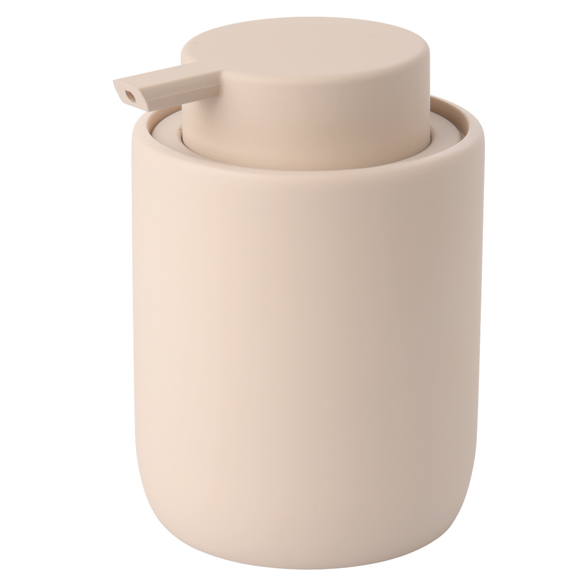 Zeepdispenser met soft-touch oppervlak