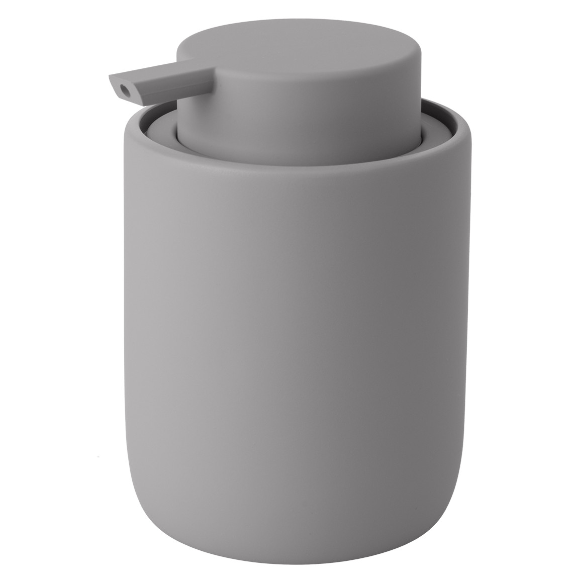 Zeepdispenser met soft-touch oppervlak