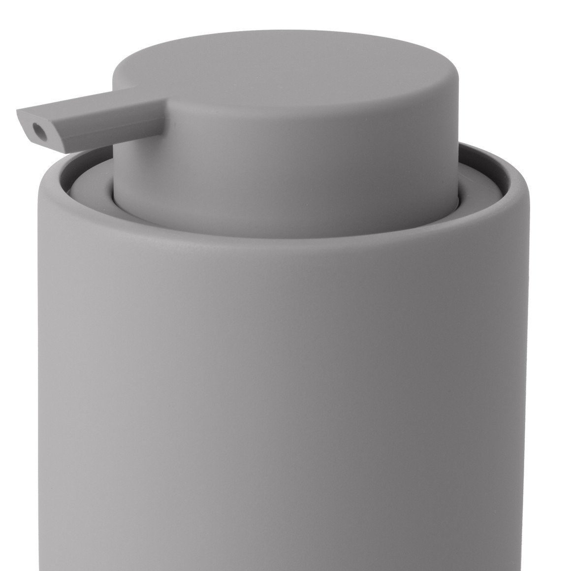 Zeepdispenser met soft-touch oppervlak