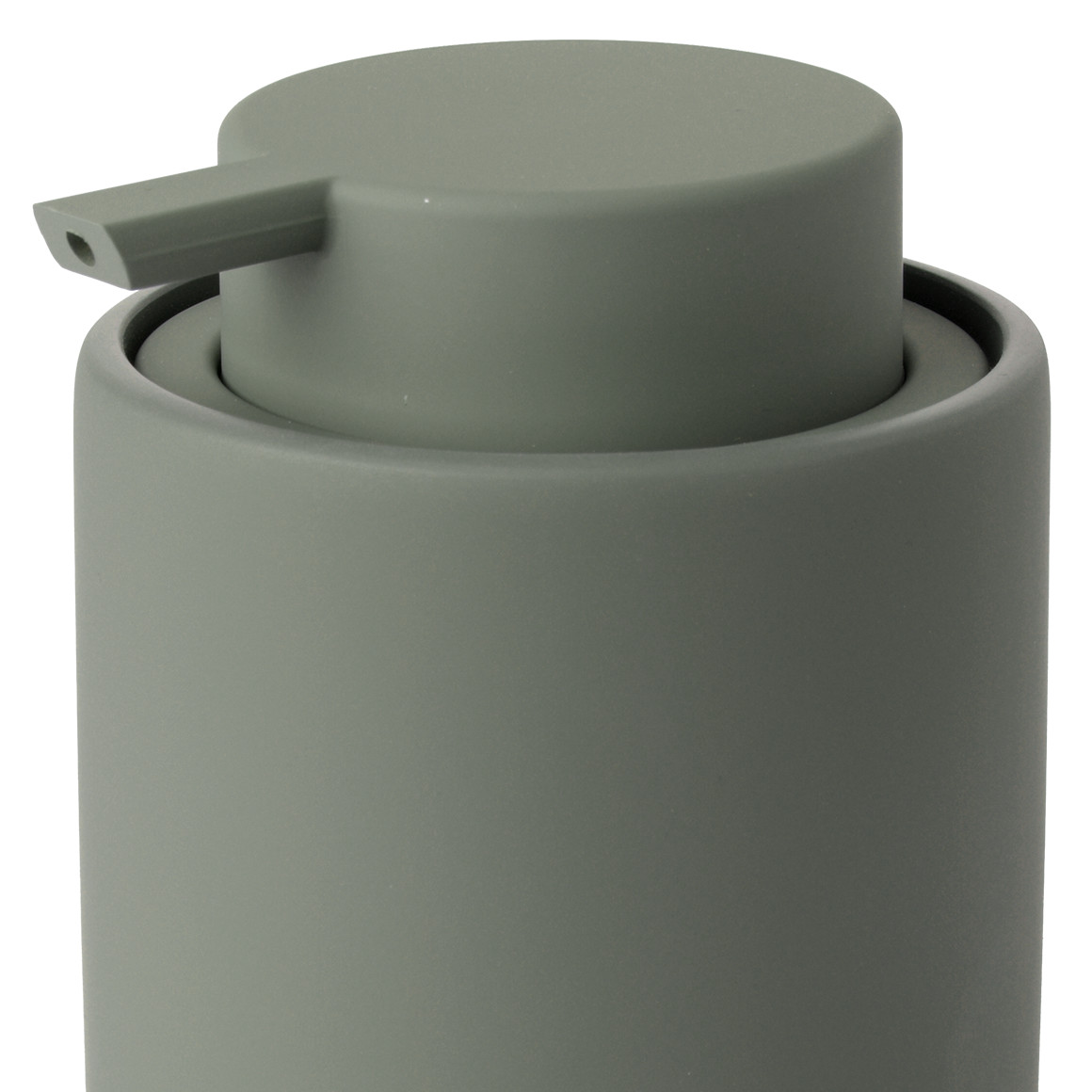 Zeepdispenser met soft-touch oppervlak