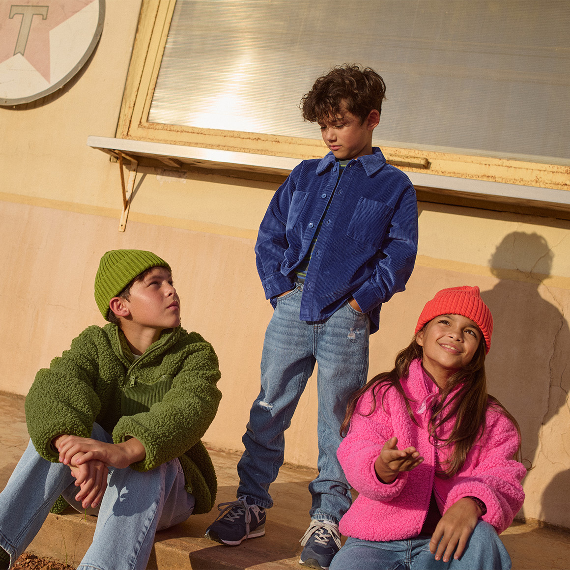 Overshirt voor kinderen van corduroy