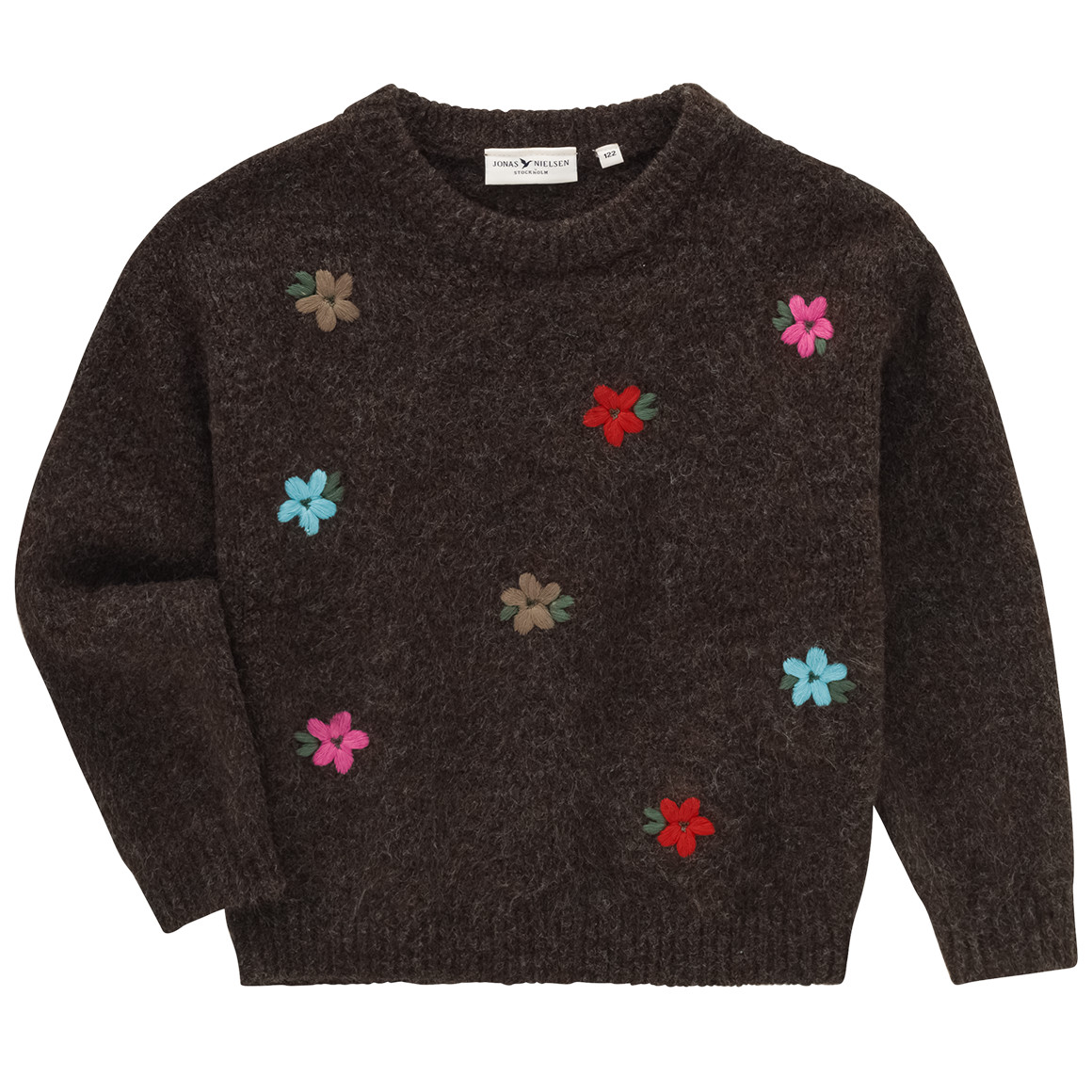 Gebreide trui met bloemen allover Meisjes