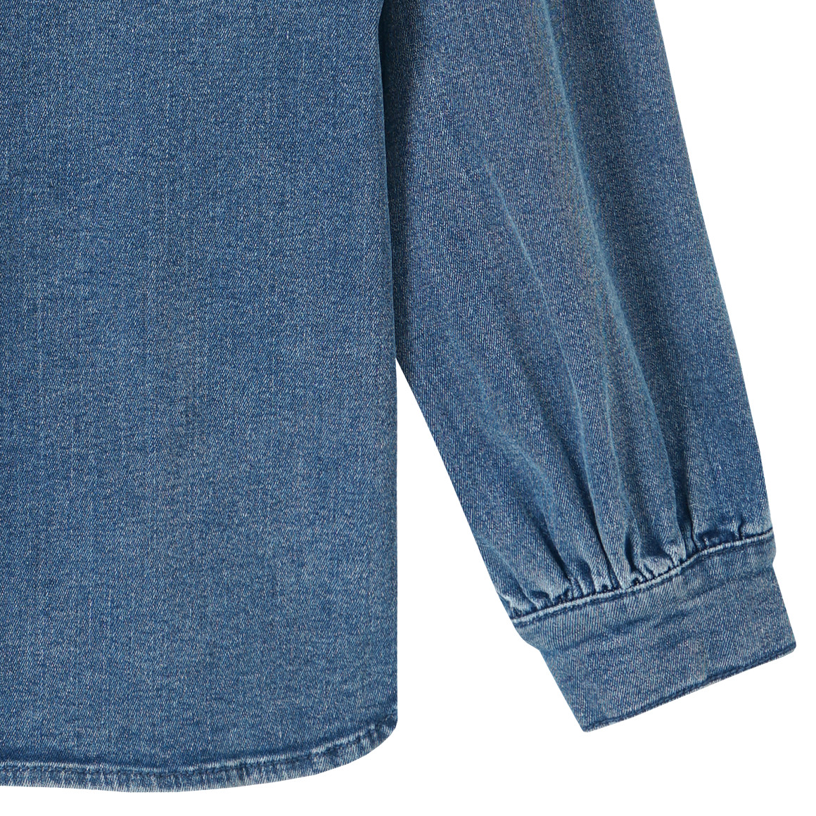 Jeansblouse voor meisjes met drukknopen