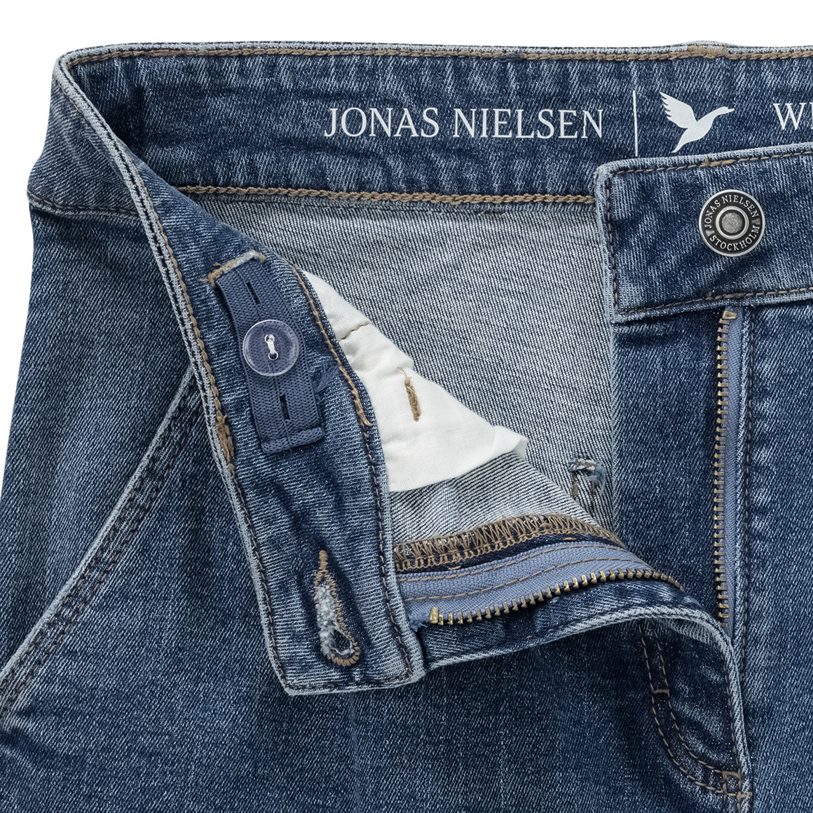 Wijde jeans met used wassing voor meisjes