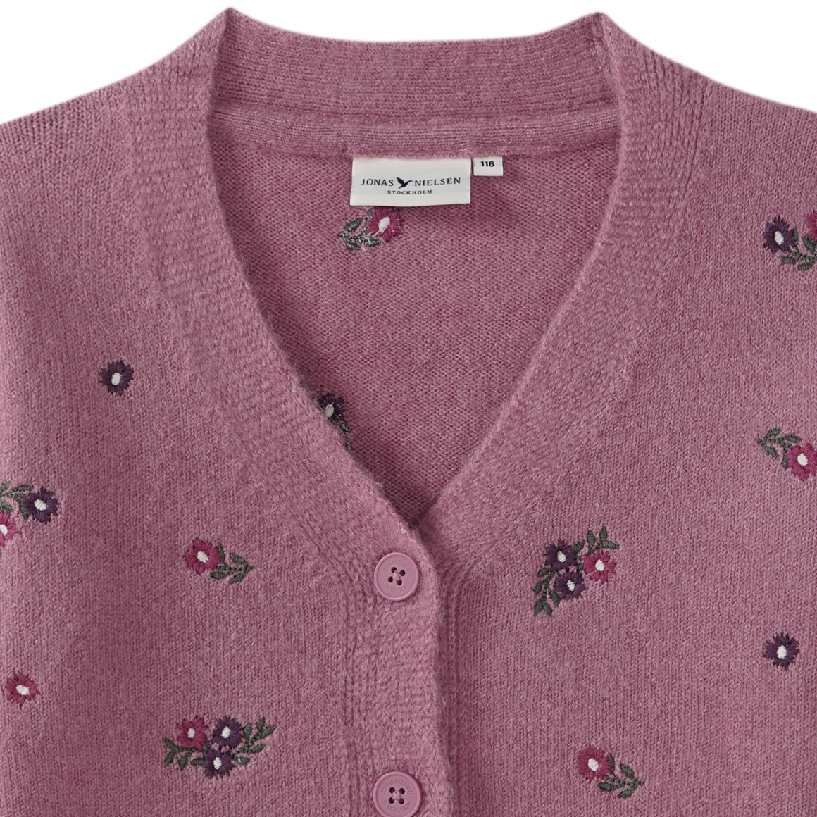 Meisjesvest met bloemenstiksel