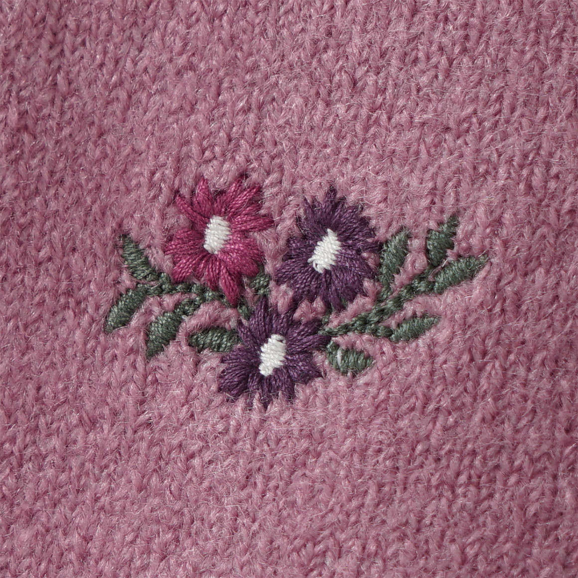 Meisjesvest met bloemenstiksel