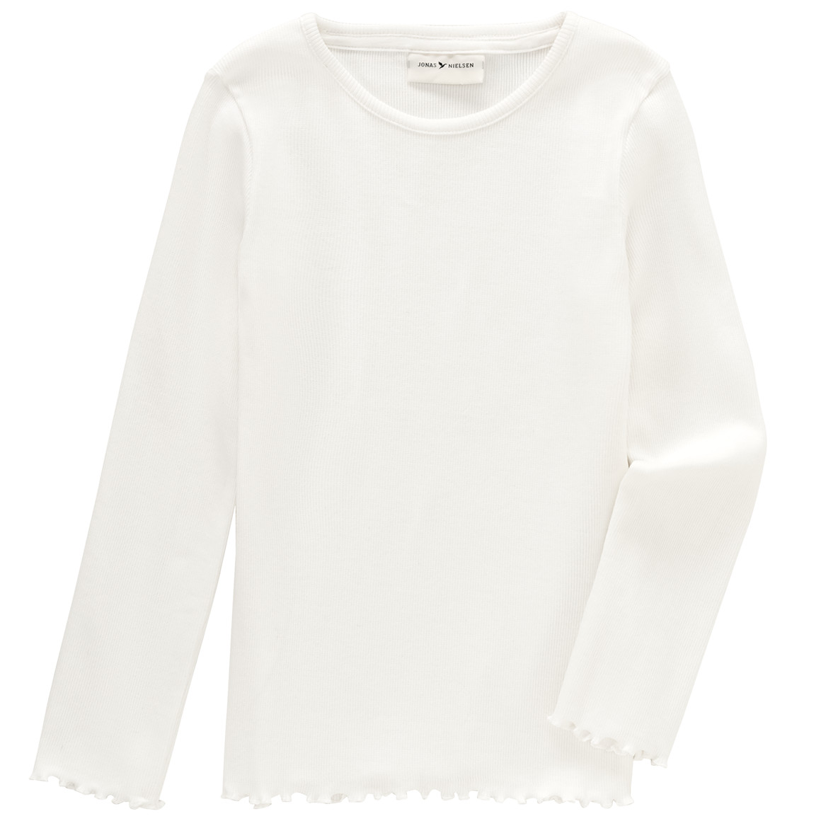 Meisjeshemd met lange mouwen en geribde textuur