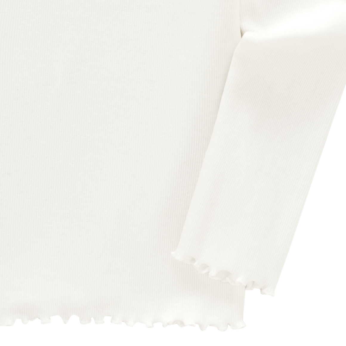 Meisjeshemd met lange mouwen en geribde textuur