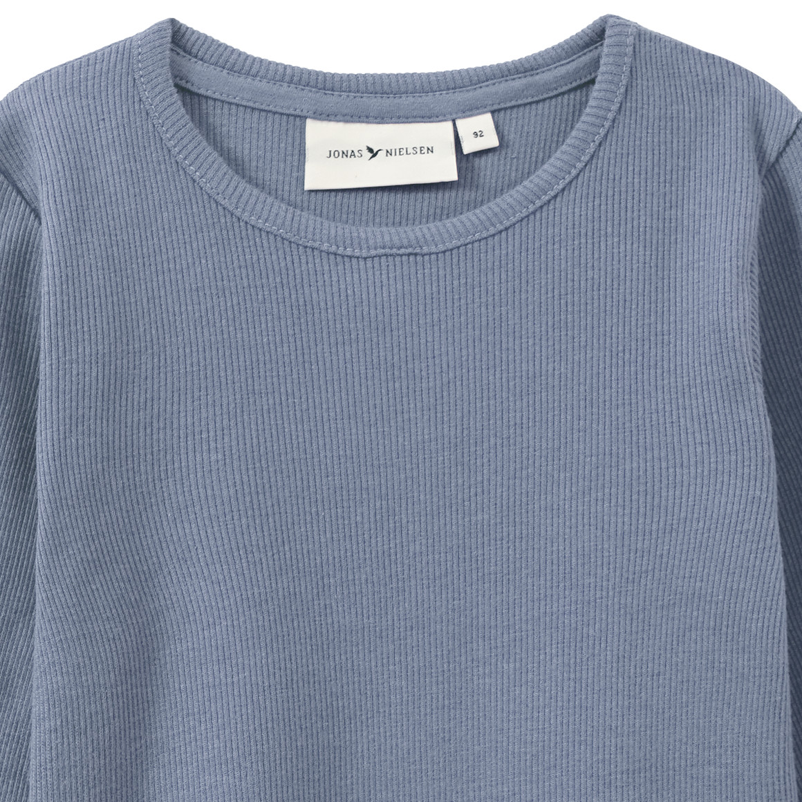 Meisjeshemd met lange mouwen en geribde textuur