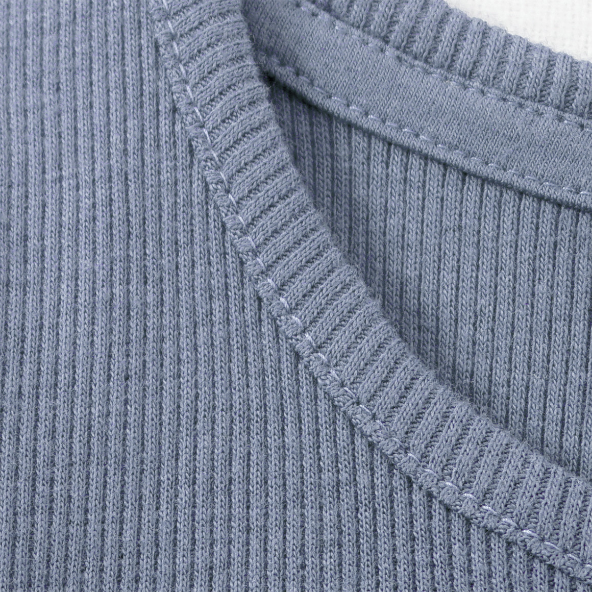 Meisjeshemd met lange mouwen en geribde textuur