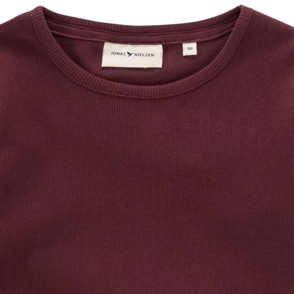 Meisjeshemd met lange mouwen en geribde textuur