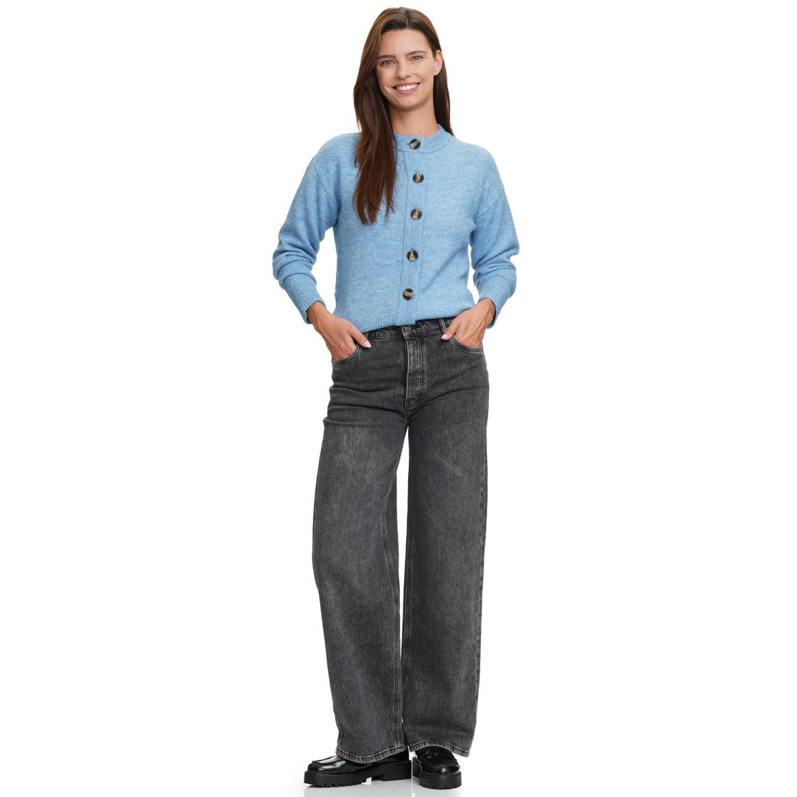 Damen Strickjacke mit Knopfleiste