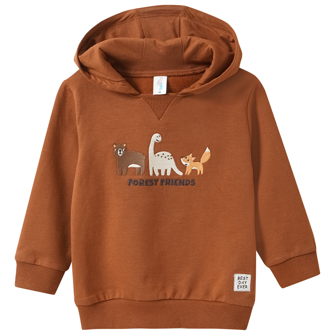 Baby Hoodie mit Tier-Stickerei