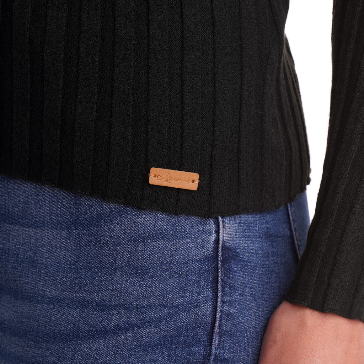 Dameshemd met lange mouwen en coltrui