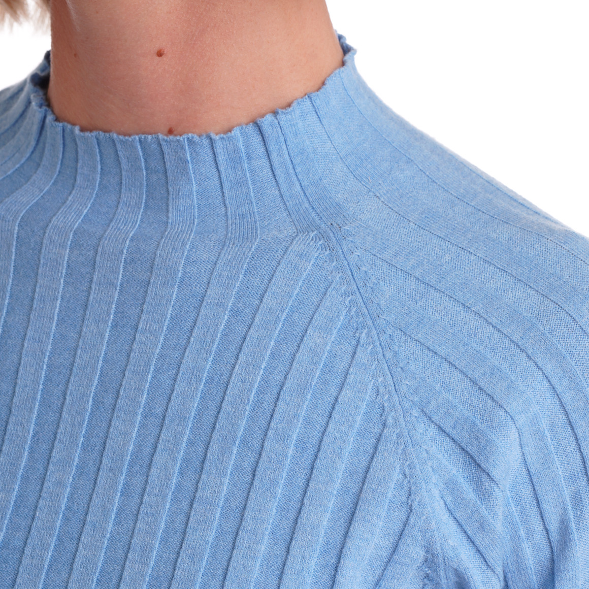 Dameshemd met lange mouwen en coltrui