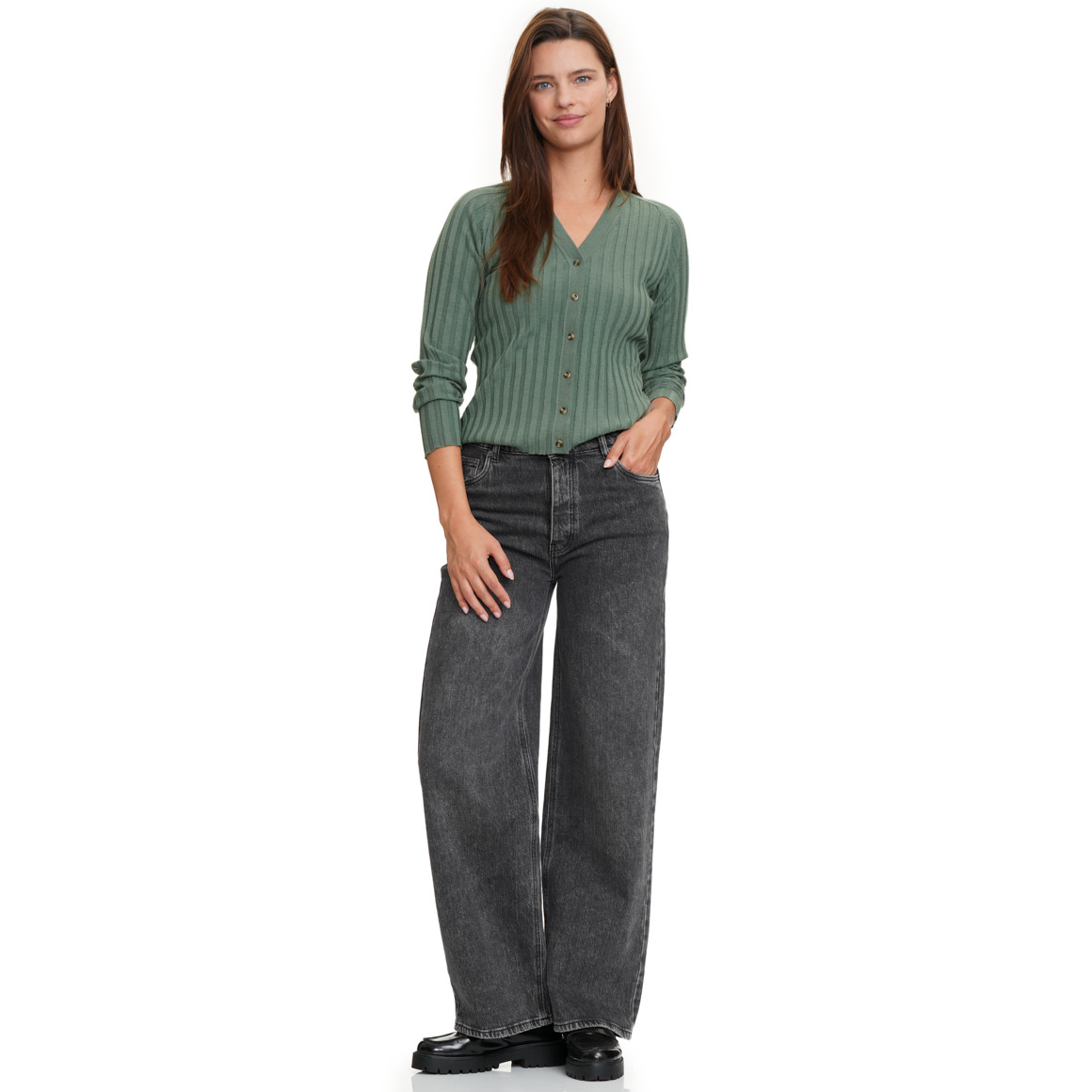 Damen Strickjacke mit V-Ausschnitt