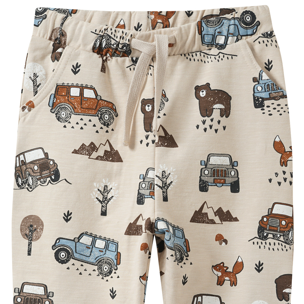 Baby joggingbroek met all-over voertuigen