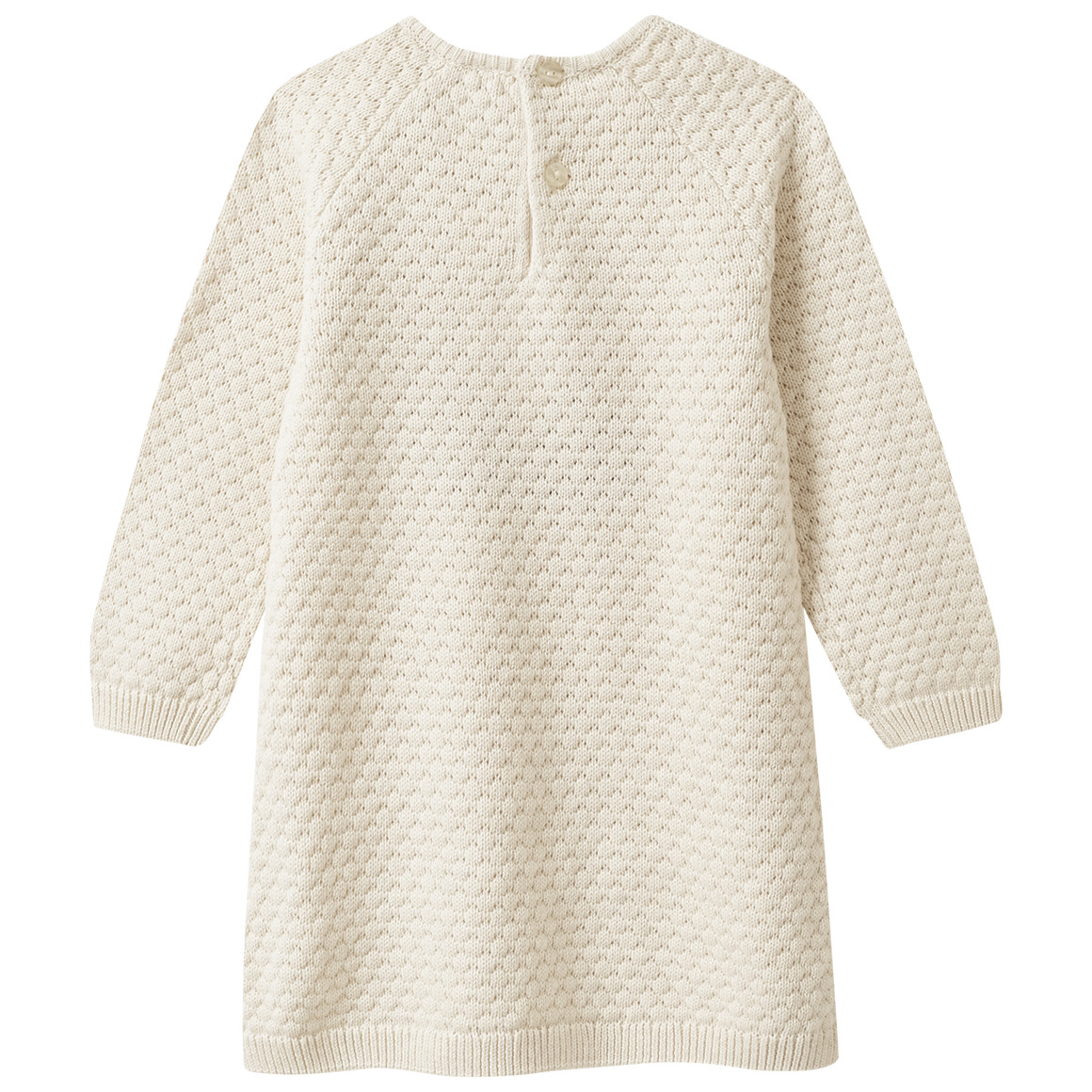 Gebreide babyjurk met dierenapplicatie