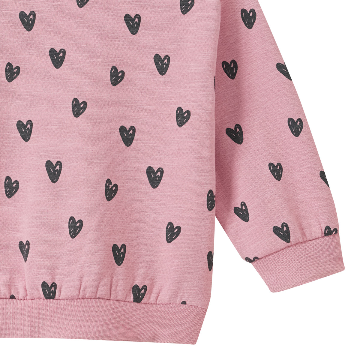 Baby sweatshirt met hartje all-over