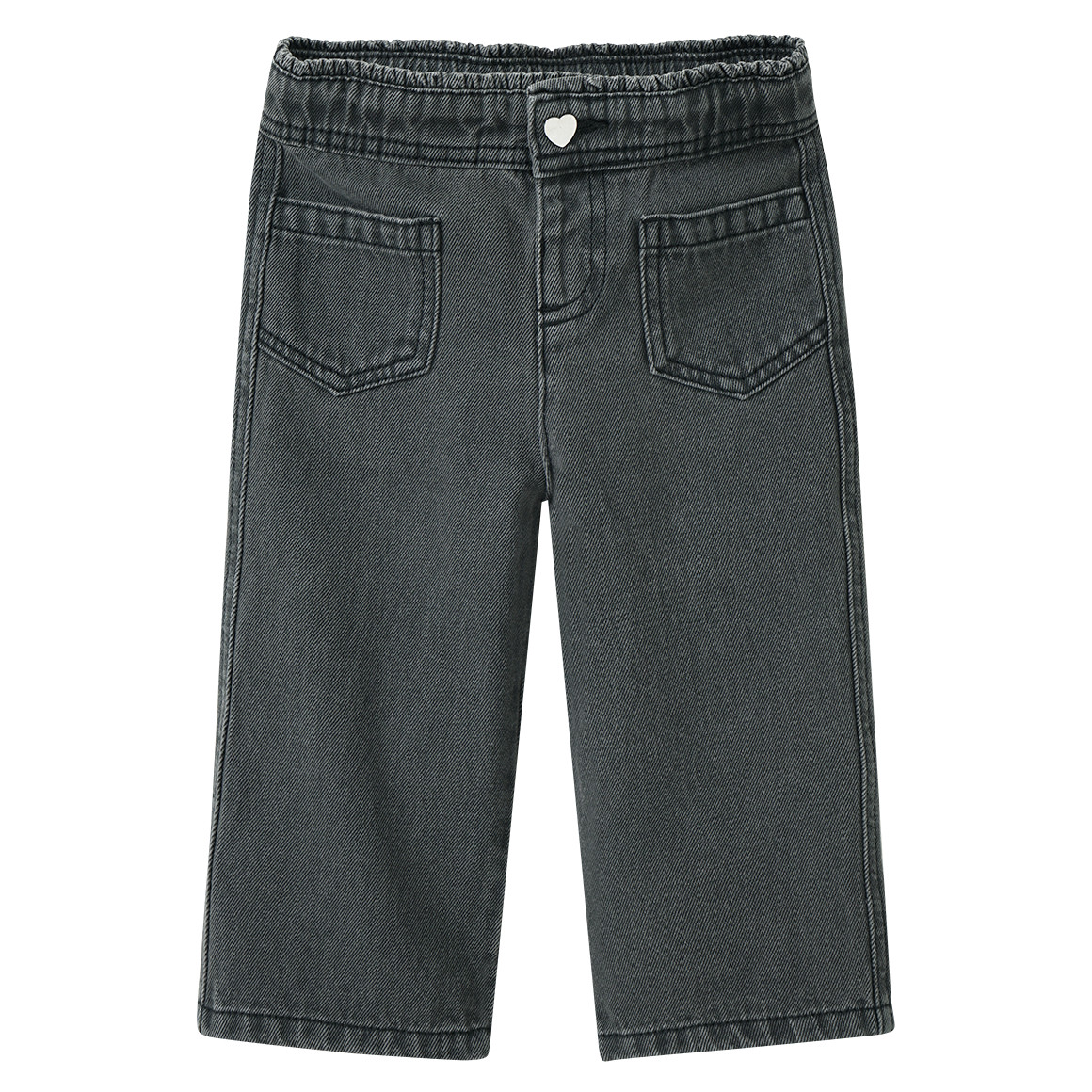 Jeans met wijde pijpen en paperbag tailleband