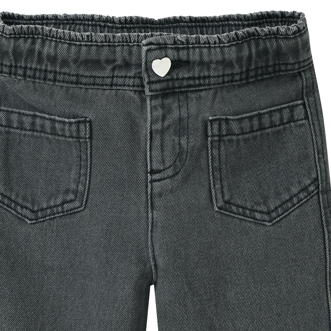 Jeans met wijde pijpen en paperbag tailleband