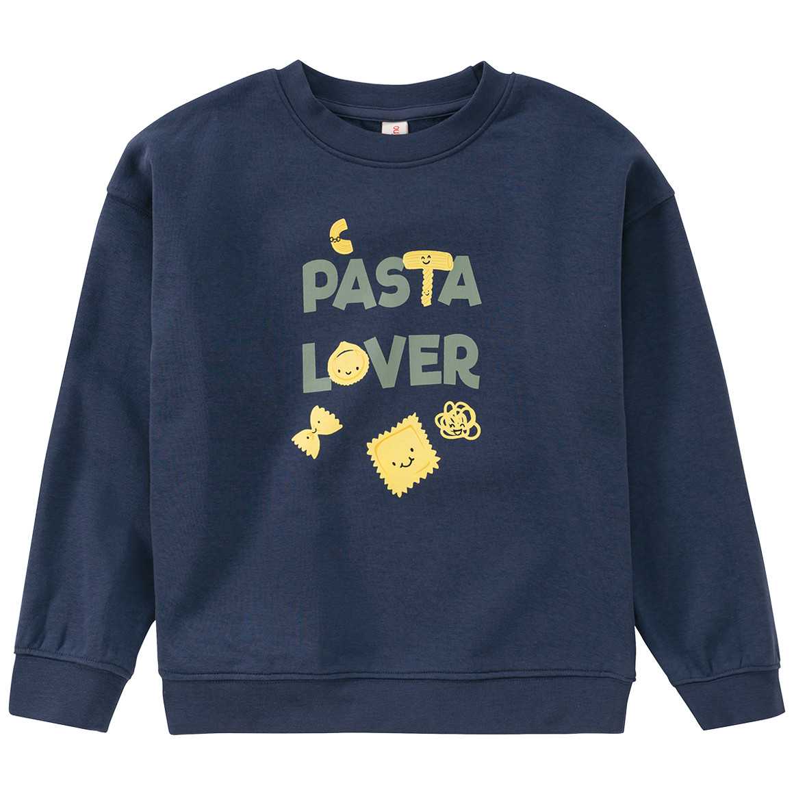 Babysweatshirt met pastaprint