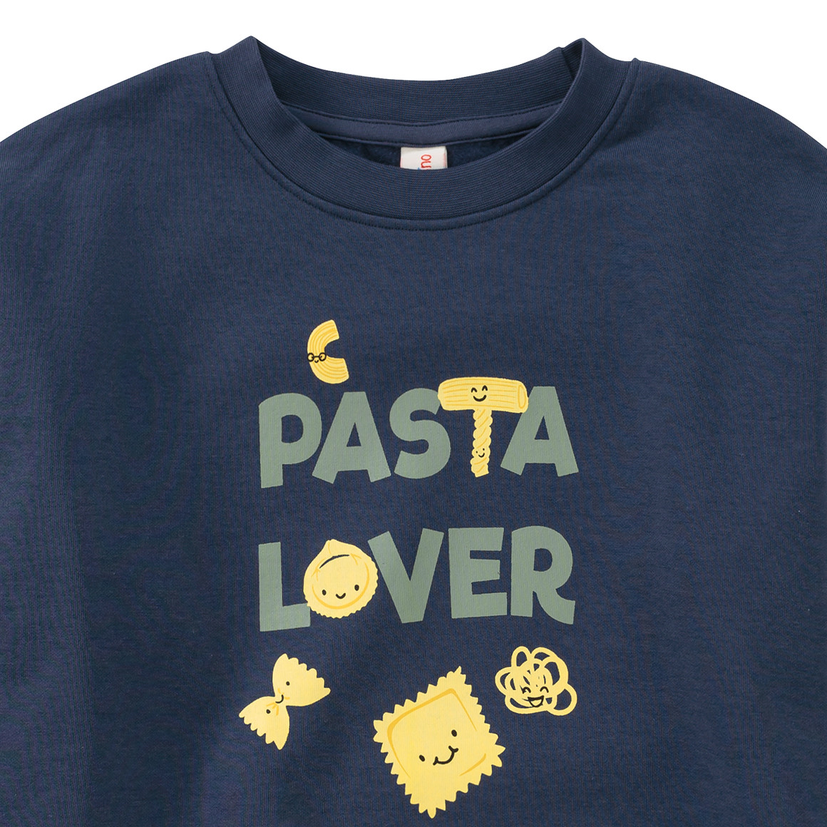 Babysweatshirt met pastaprint