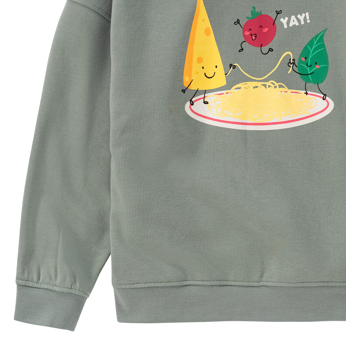 Babysweatshirt met pastaprint