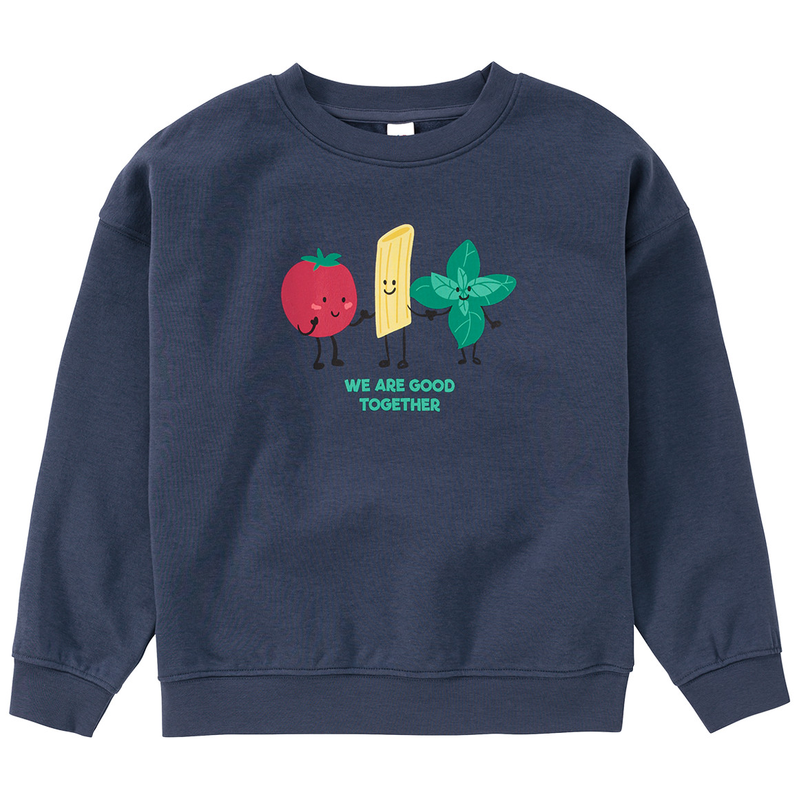 Babysweatshirt met pastaprint