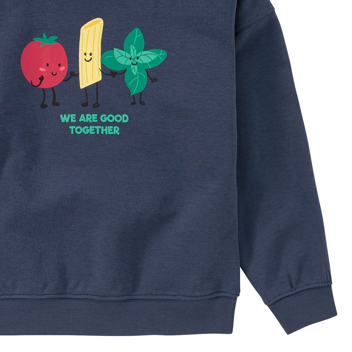 Babysweatshirt met pastaprint