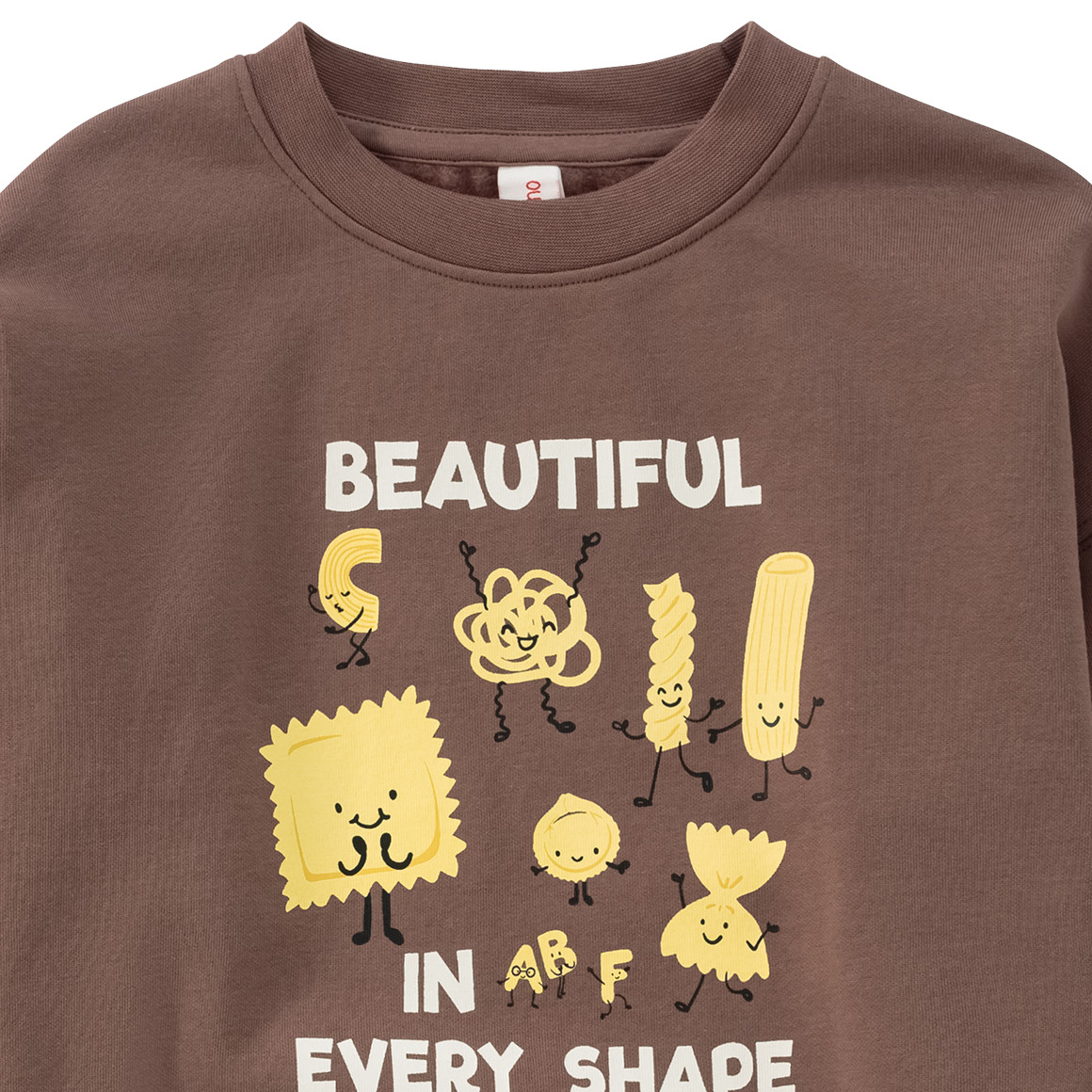 Babysweatshirt met pastaprint