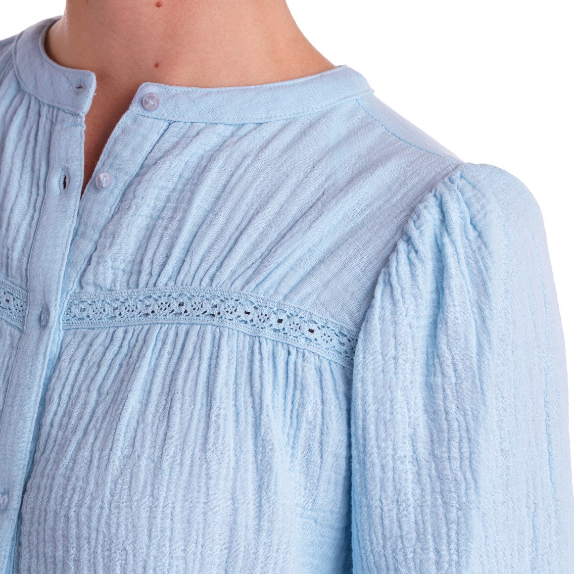 Damen Musselin-Bluse  aus Baumwolle