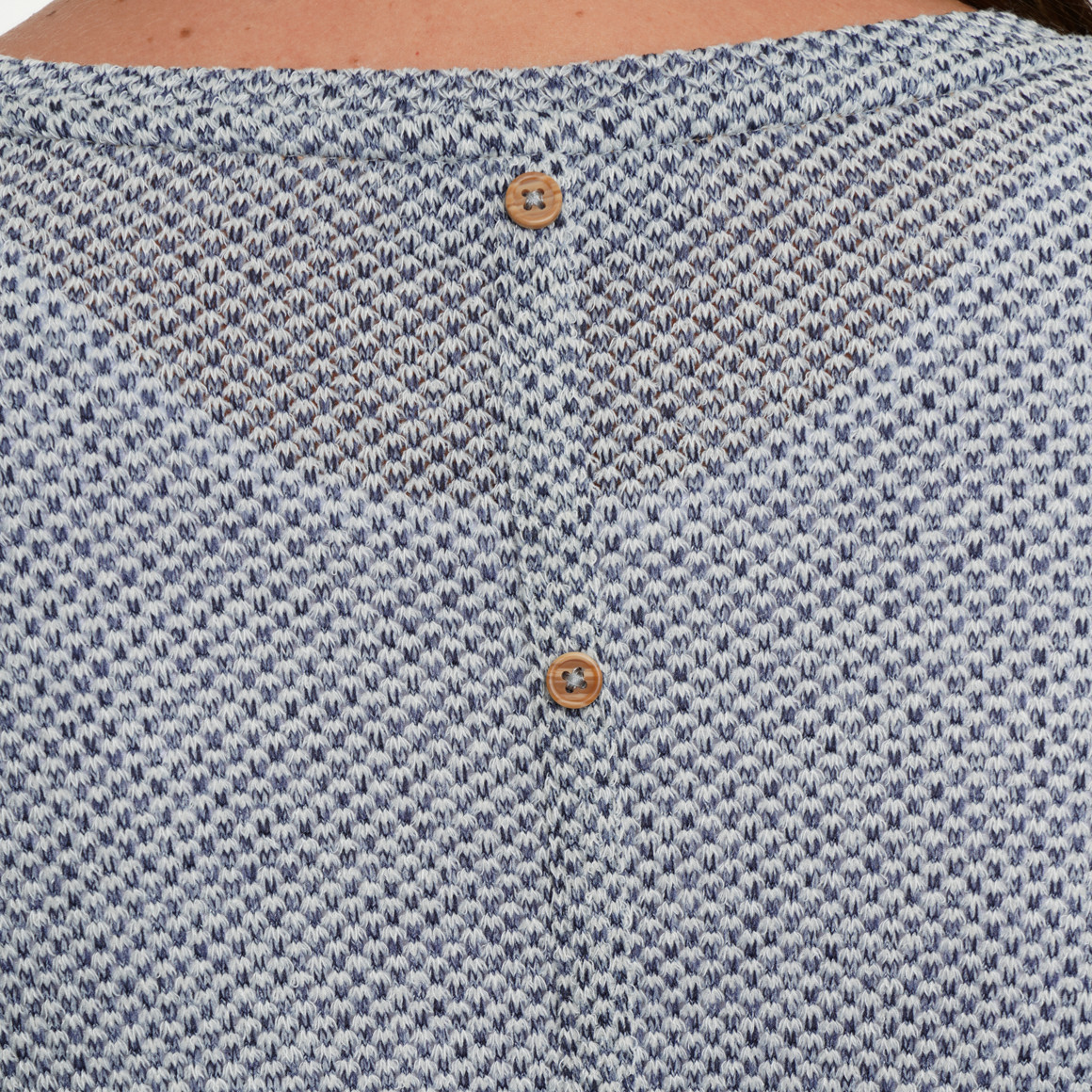 Damen Langarmshirt mit Zierknöpfen