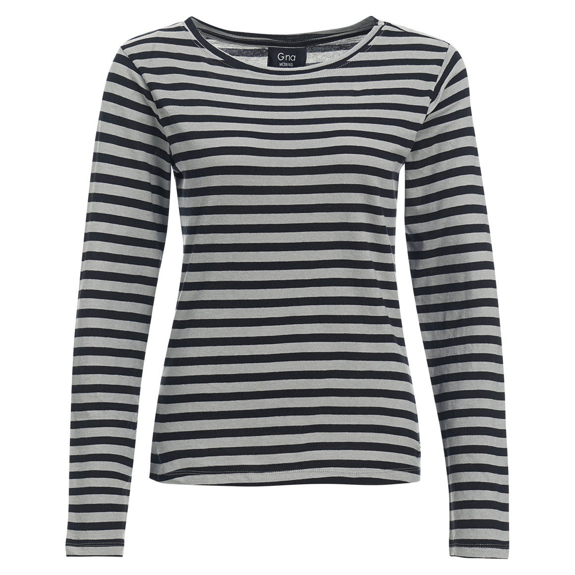 Gestreept damesshirt met lange mouwen