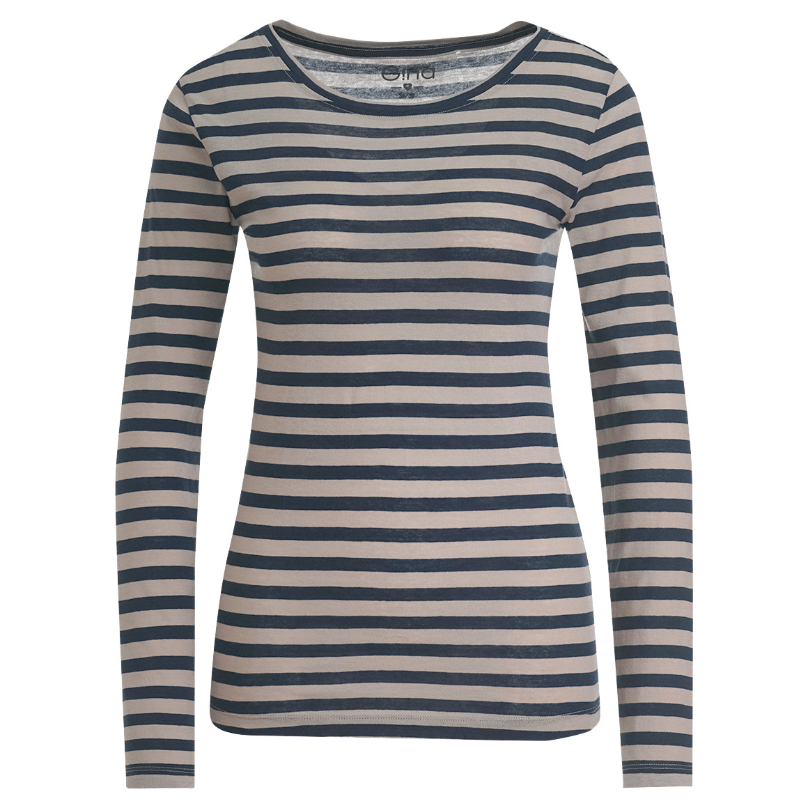 Gestreept damesshirt met lange mouwen