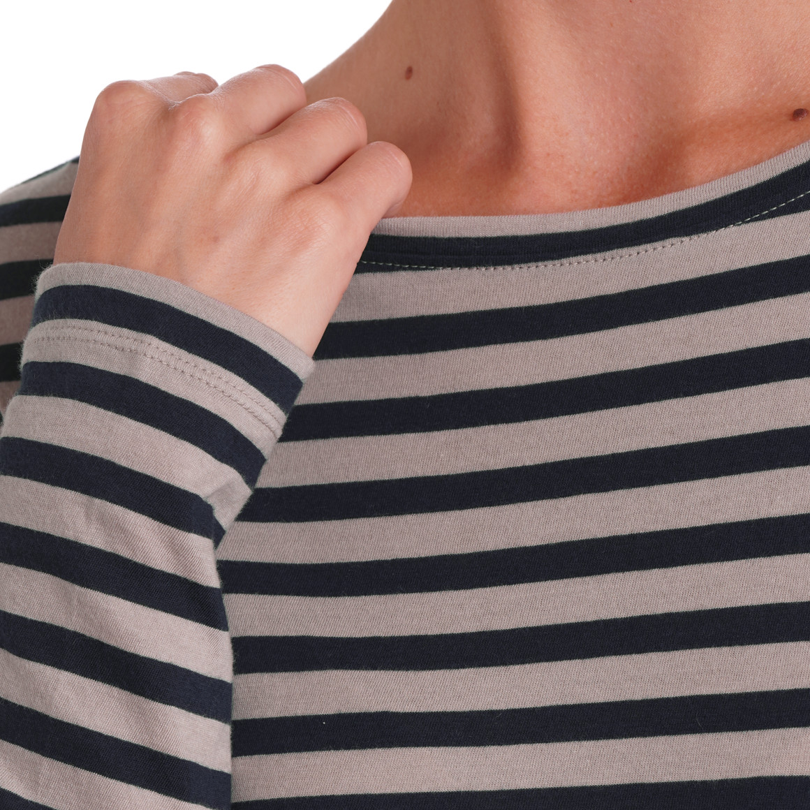 Gestreept damesshirt met lange mouwen