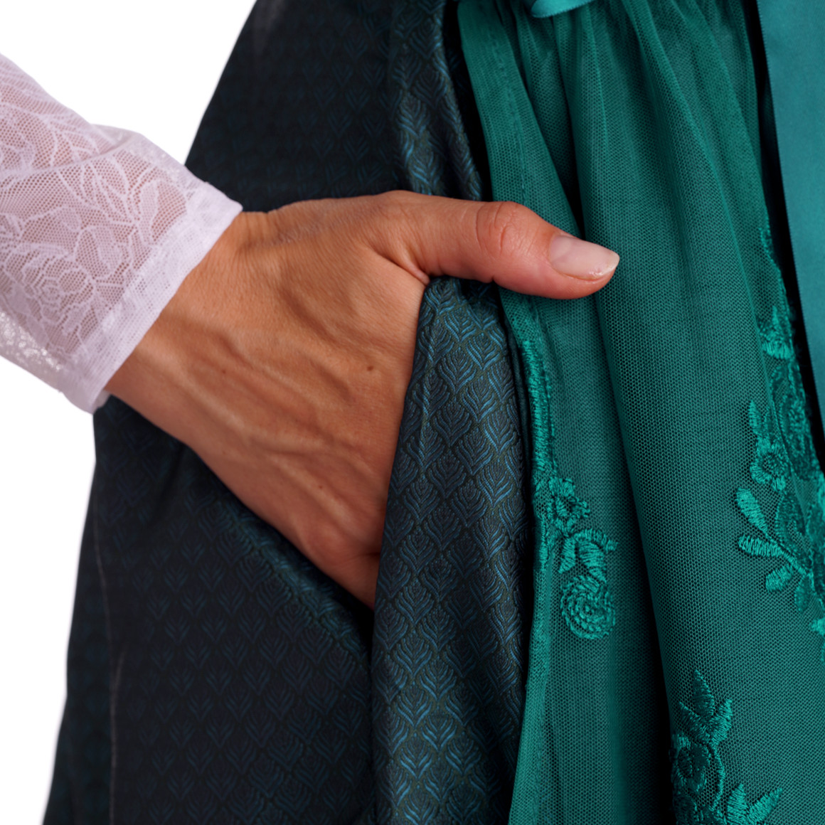 Dames dirndl met all-over patroon