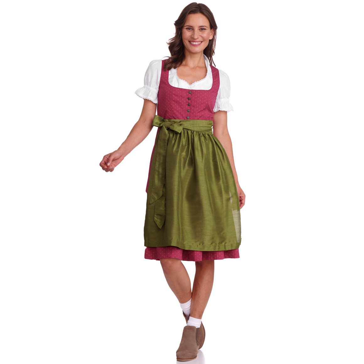 Damen Dirndl-Bluse mit Spitze