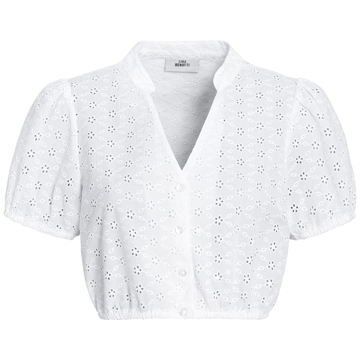 Damen Dirndl-Bluse mit Lochstickerei