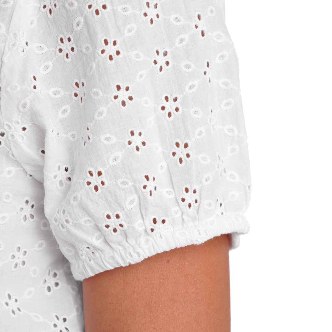 Damen Dirndl-Bluse mit Lochstickerei