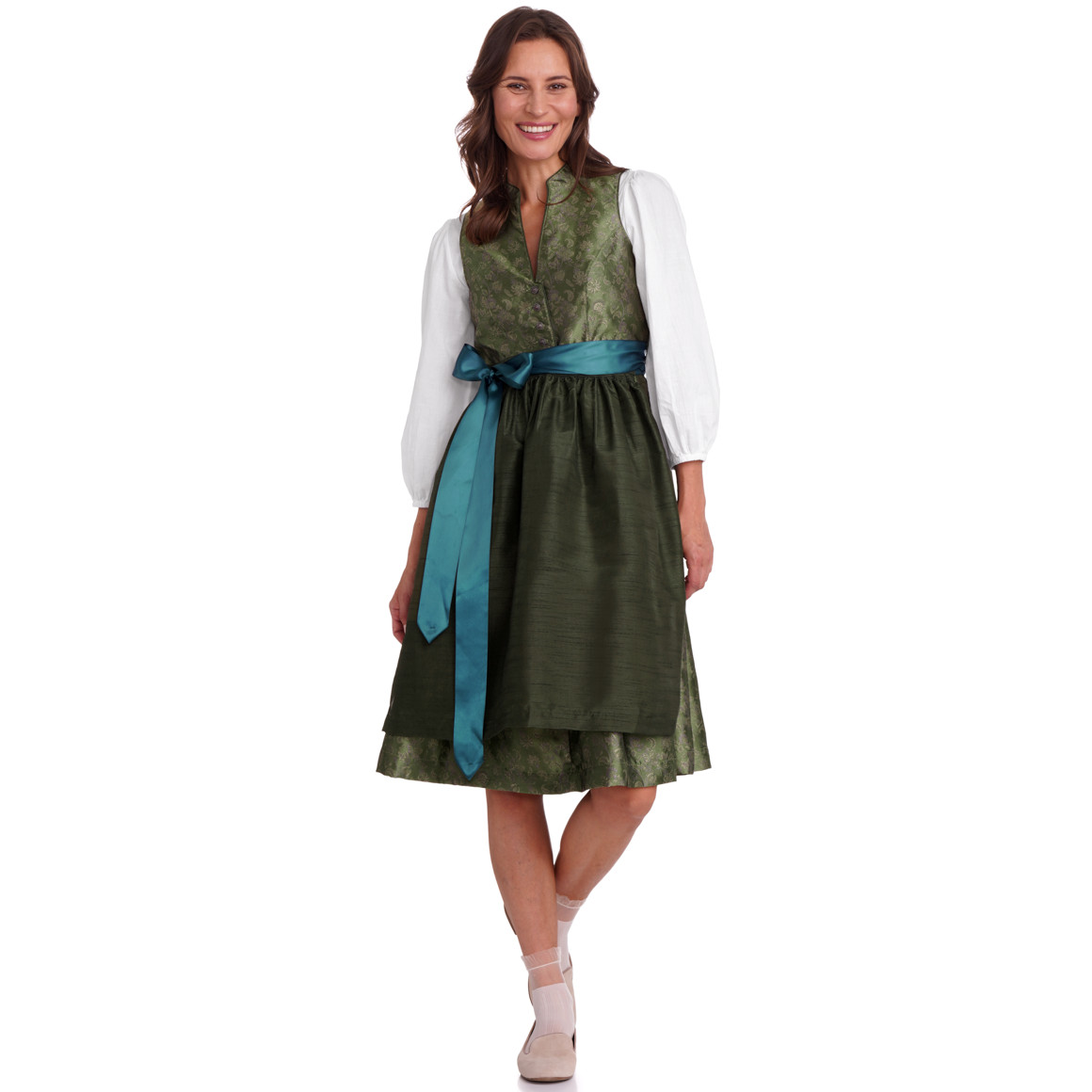 Damen Dirndl-Bluse unifarben