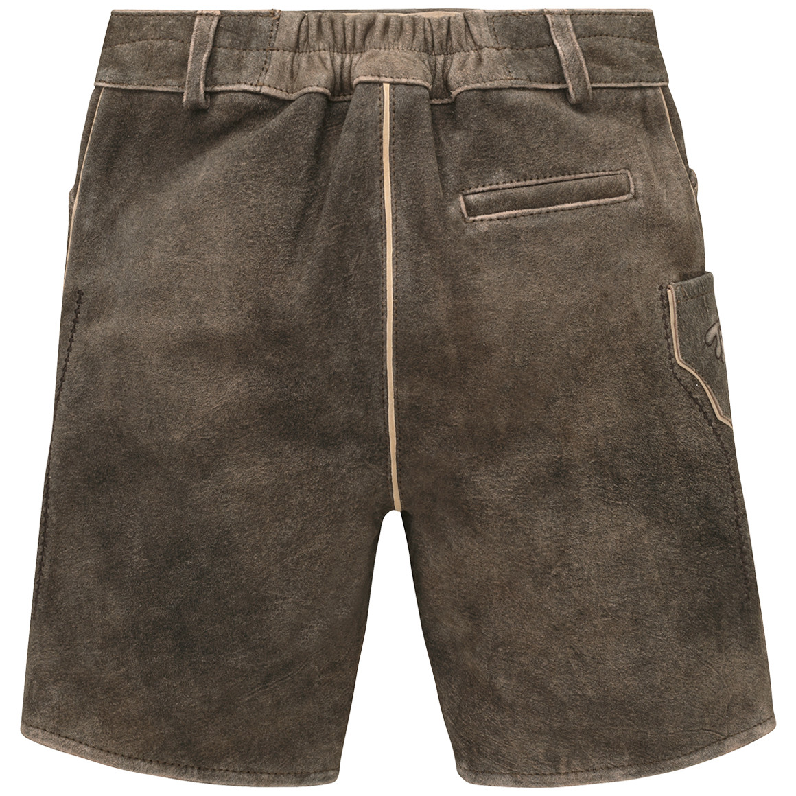 Leren jongensbroek met stiksel