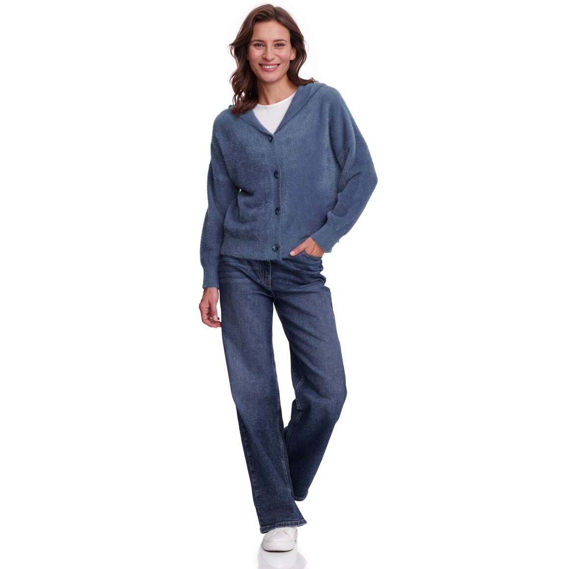 Vrouwelijk vest met een knusse look