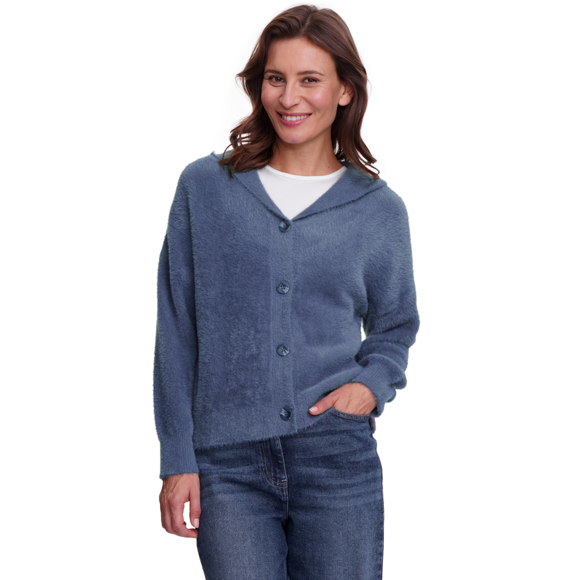 Vrouwelijk vest met een knusse look